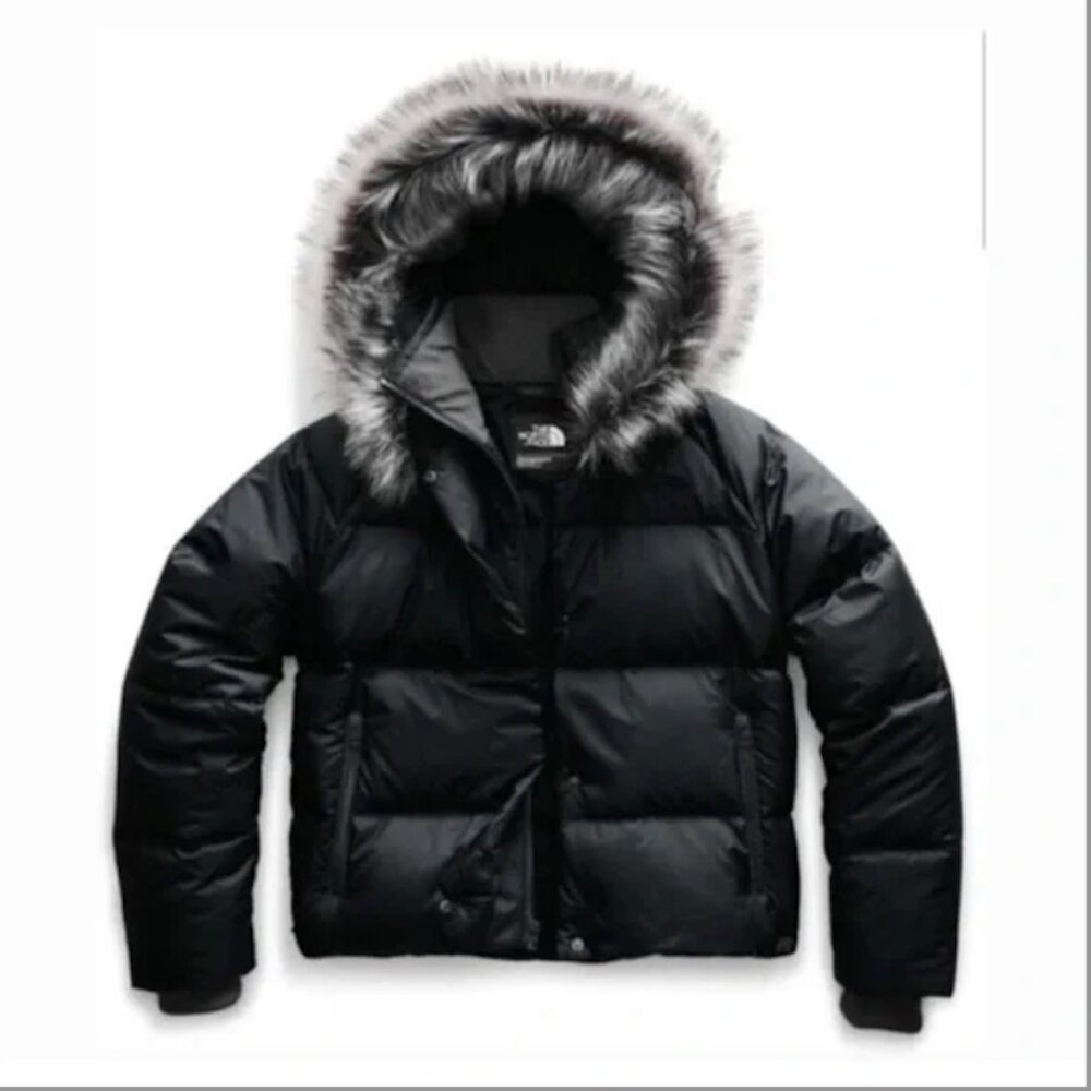 North Face Women's Dealio Black Down Crop Jacket